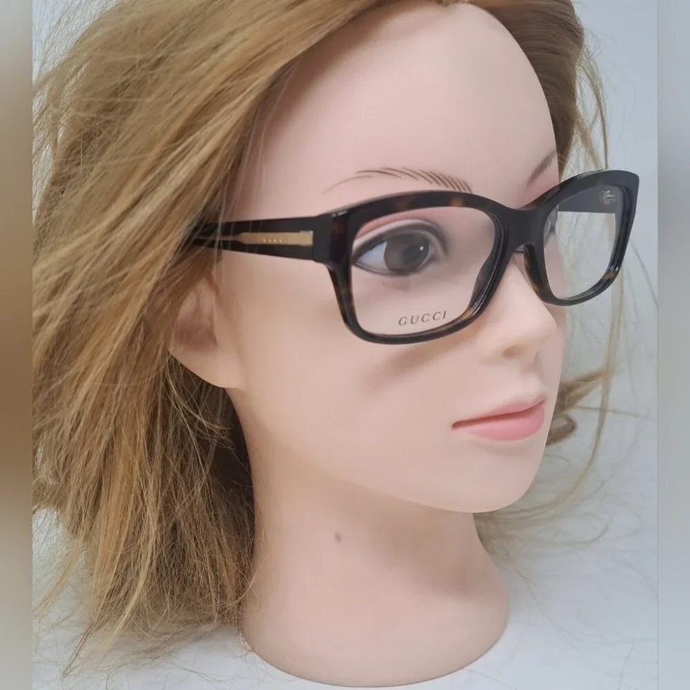NWT Gucci Women's Eyeglasses Glasses Frames Dark Havana Italy GG 3205  53-16-140